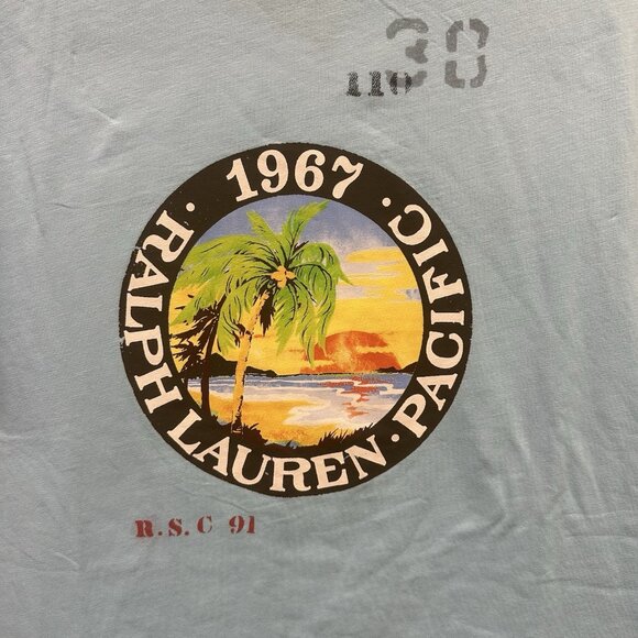 Polo Ralph Lauren Mens Large Neptune Classic Fit Jersey Pacific Graphic T-Shirt - Picture 6 of 14